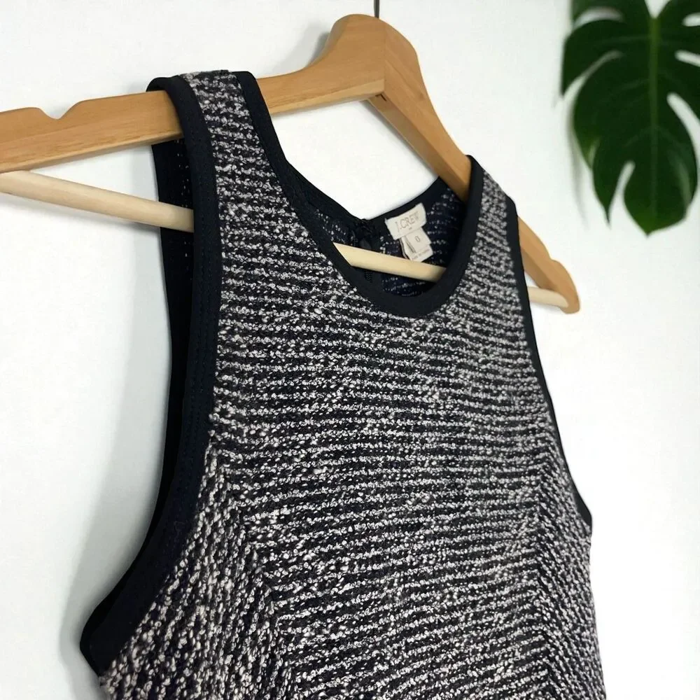 J. Crew Sleeveless Tweed Flare Dress
